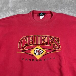 Vintage Kansas City Chiefs Sweater Mens XL Red NFL Logo Athletic 90s Made in USA